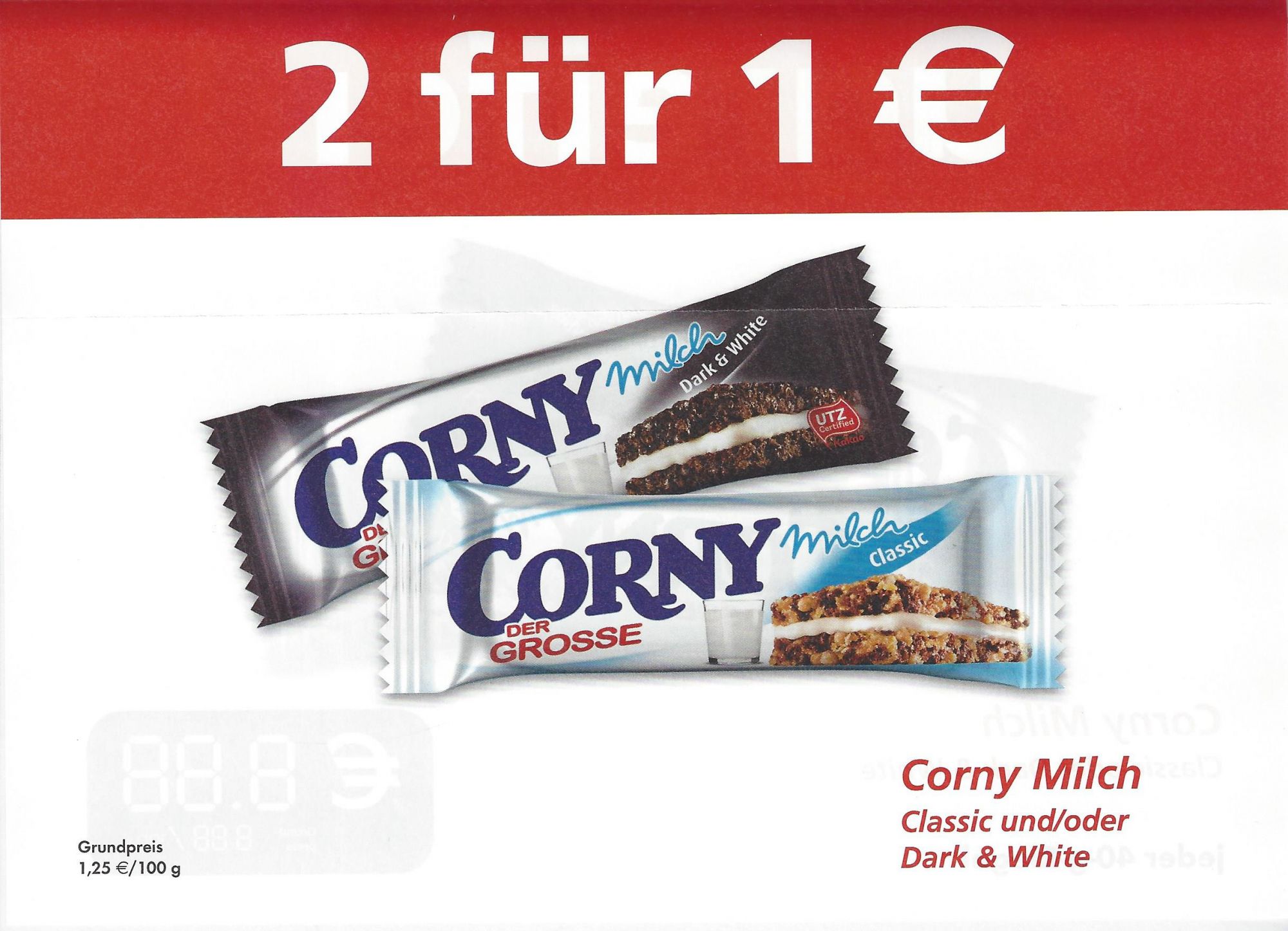 2x leckere Corny Milch und/oder Choco für 1€ 2x leckere Corny Milch und/oder Choco für 1€